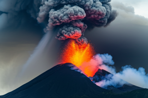 Generate an eye-catching, high-quality featured image prompt for a blog post about: Gunung Lewotobi