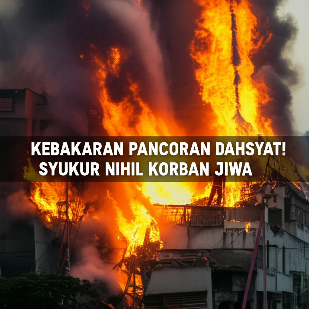 Generate an eye-catching, high-quality featured image prompt for a blog post about: Kebakaran Pancor